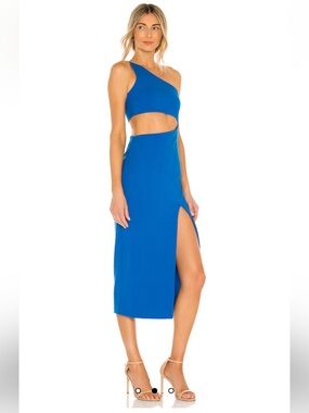 NBD Kody Cutout Midi Dress in Blueberry